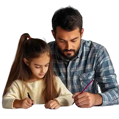 father-and-daughter-doing-schoolwork-together